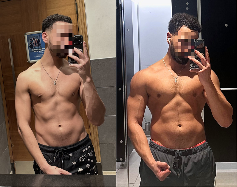 Client transformation before and after